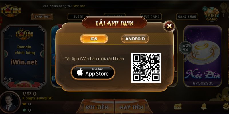 Tải app Iwin hệ điều hành IOS